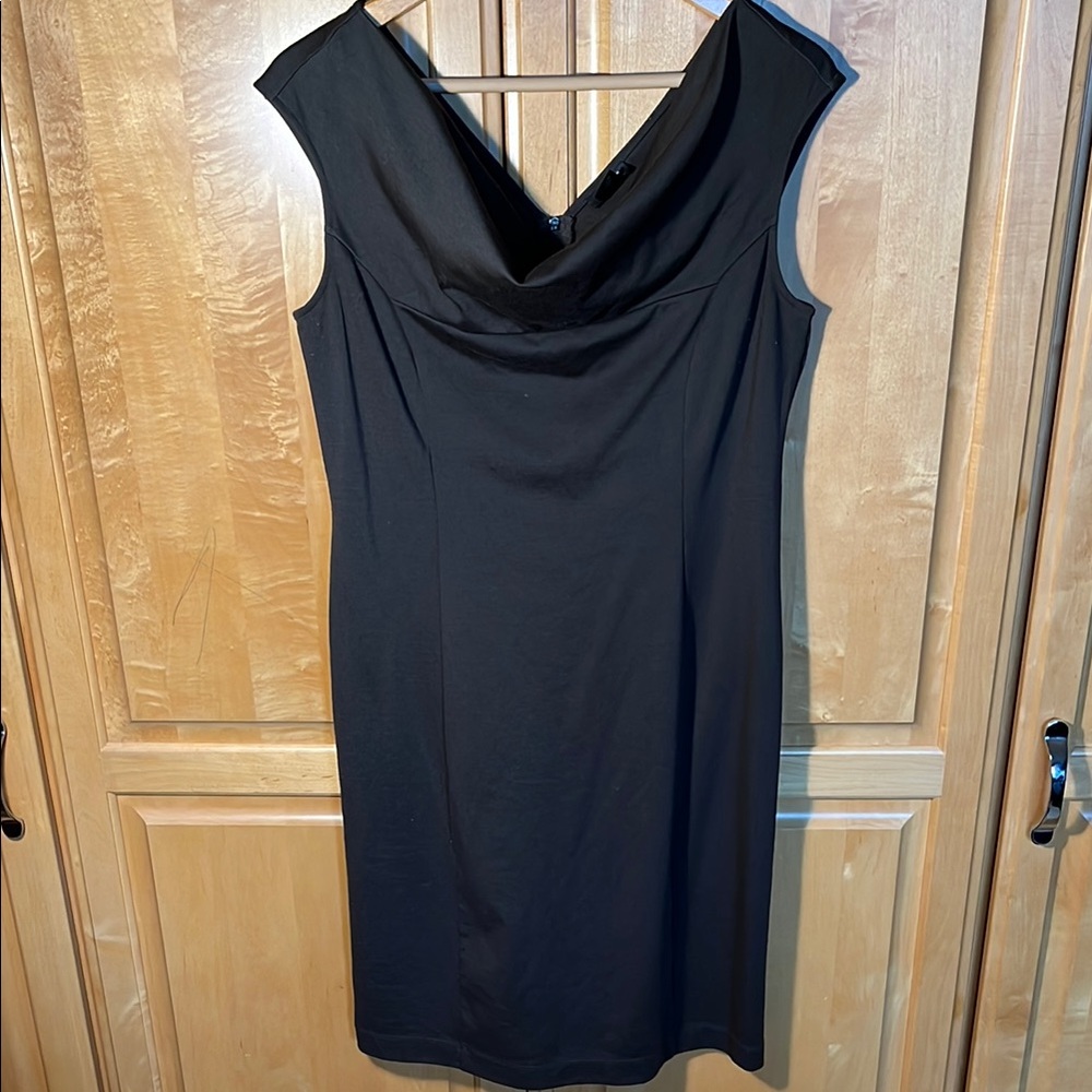 Ann Taylor Chocolate Brown Draped-Neck Dress